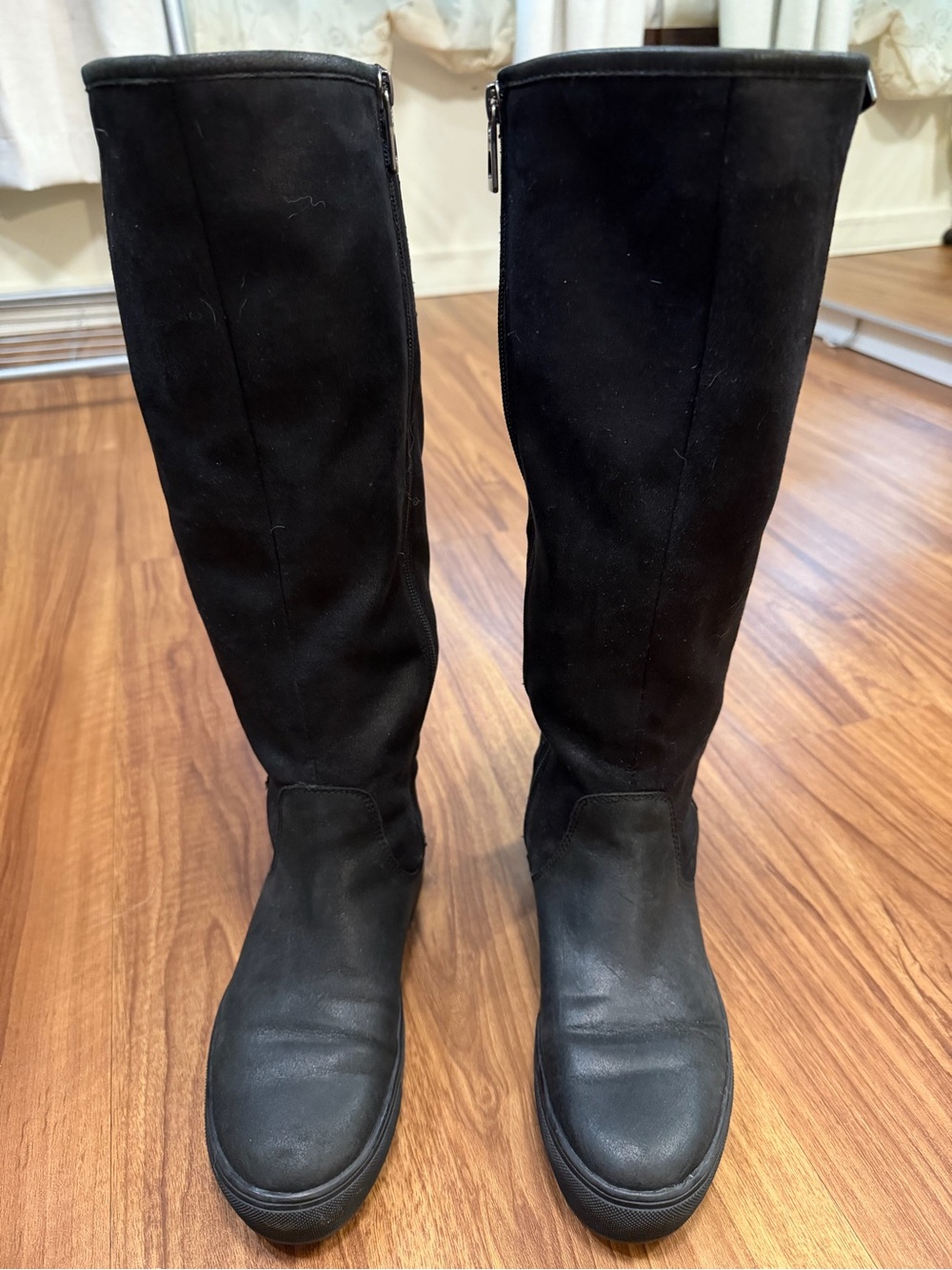 RUDSAK Black Suede Knee-High Boots